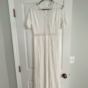 Size small lace v neck maxi dress